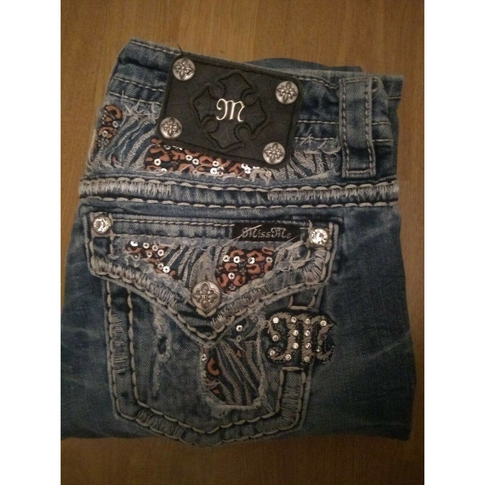 Miss Me Jeans Bootcut Rhinestone Sz 26 Embellished